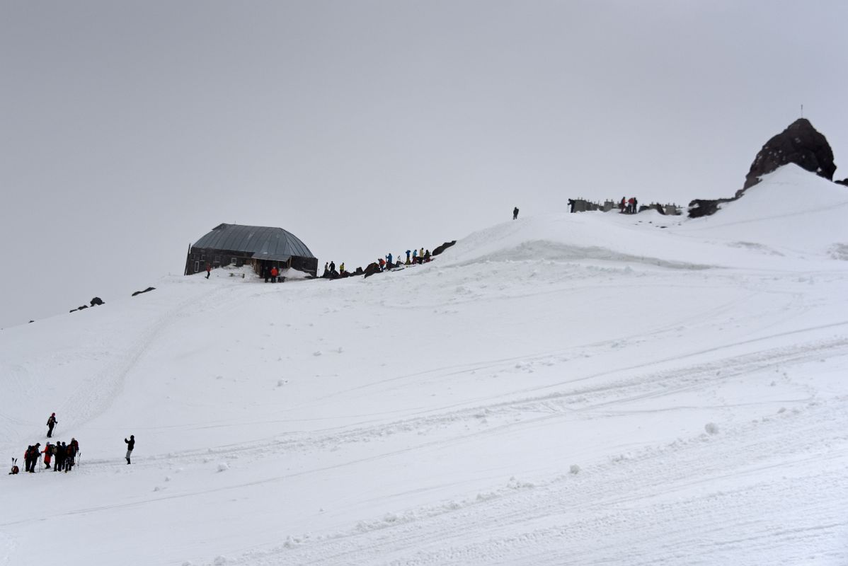 01B We Passed By Diesel Hut At About 4100m On The Climb To Pastukhov Rocks On Mount Elbrus Climb